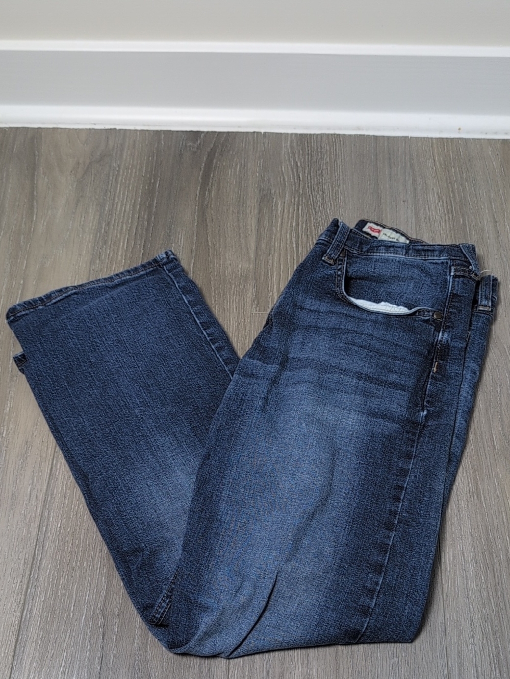 Wrangler Men's Blue Straight-Leg Denim Jeans